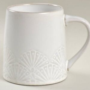 HEARTH & HAND by Magnolia- fan shell embossed stoneware coffee mug -12oz
